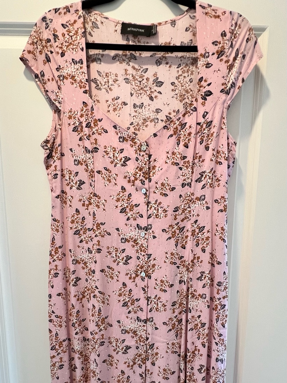 MinkPink Floral Button Down Midi L